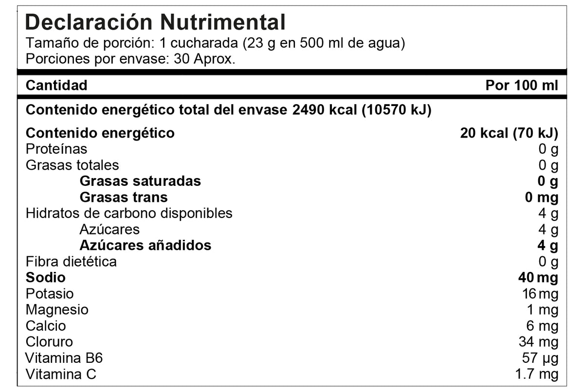 Electrolitos en Povo AQUA, Bolsa 700 g (15 Litros)